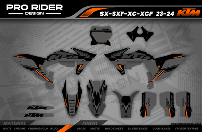 KTM SUPERMOTO Full Graphics Kit | Matte Finish