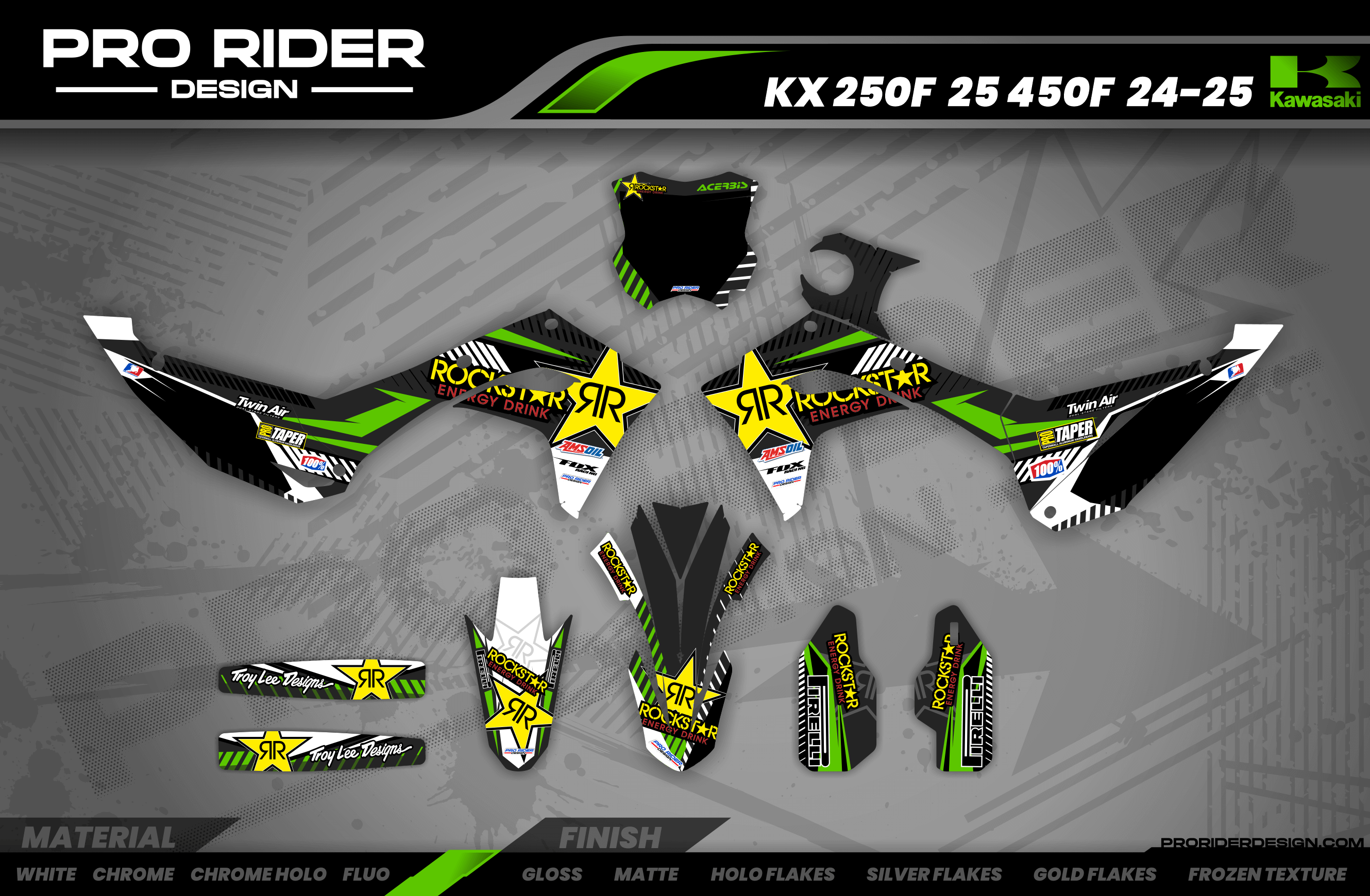 Graphics Kit ROCKSTAR Limited edition GREEN : Really cheap