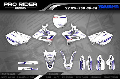 Yamaha graphics MOTUL white and blue