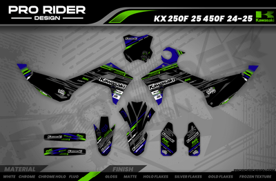KAWASAKI Graphics Kit JUST1 black