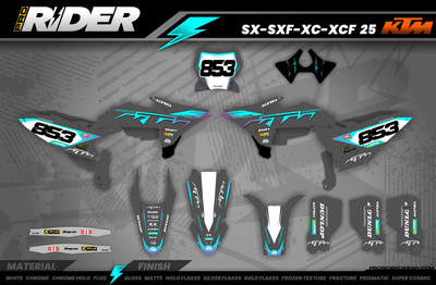 KTM Graphics SX XC SXF XCF EXC.. | Shadow Edition | Grey teal