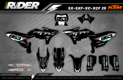 KTM Graphics SX XC SXF XCF EXC.. | Shadow Edition | Black white