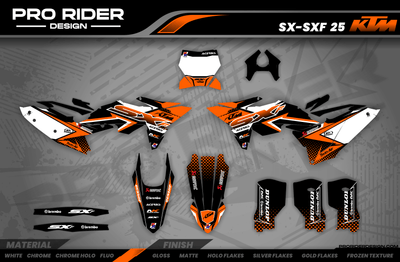 KTM Graphics Kit FACTORY ENERGY orange : with a unique style