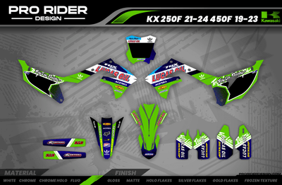 Graphics Kit LUCAS OIL GREEN : The best kit for your bike