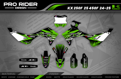 Kawasaki graphics FACTORY ENERGY GREEN : breathtaking kit Graphics