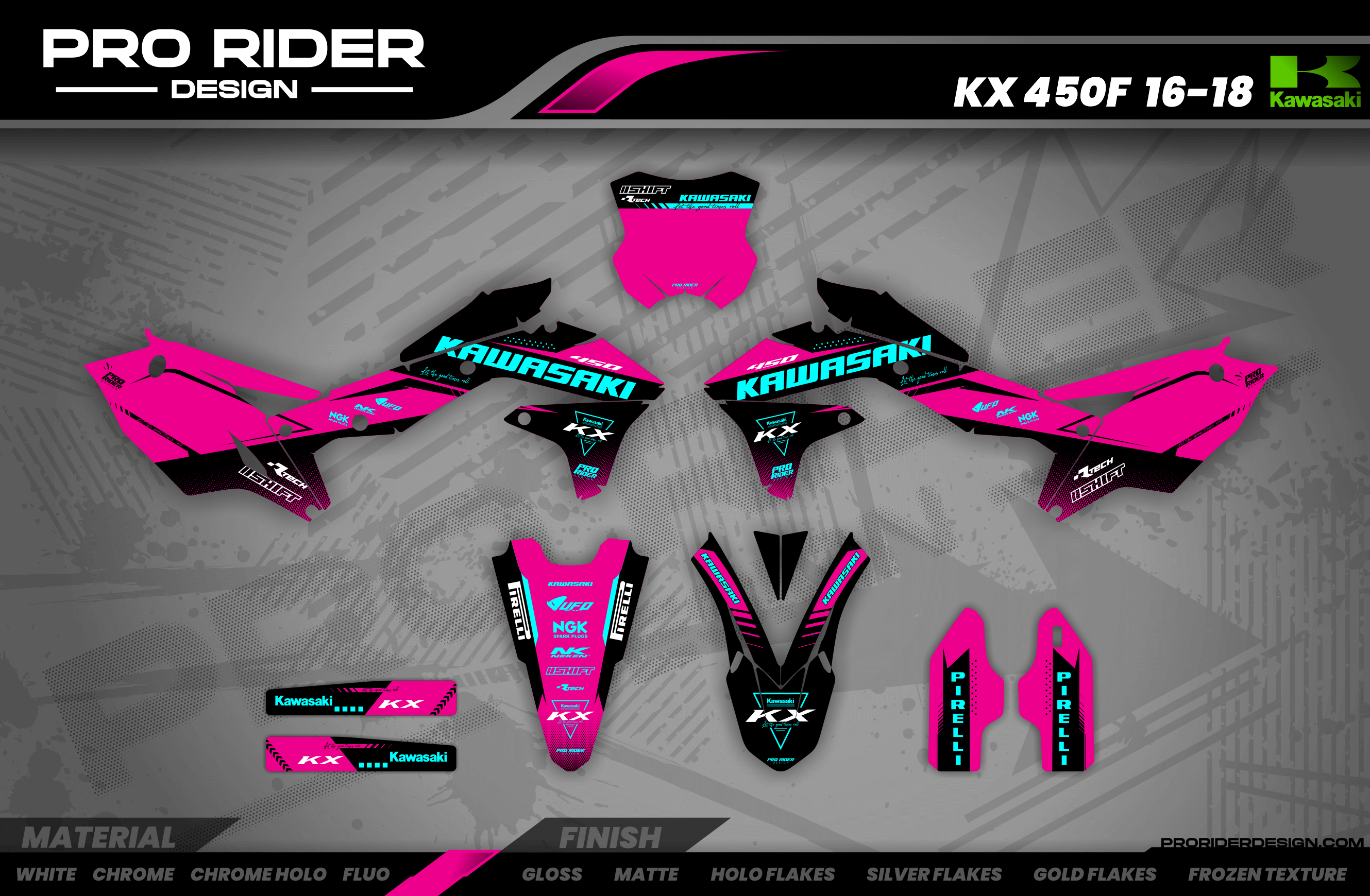 Graphics Kit LUCAS OIL PINK : The best kit for your bike
