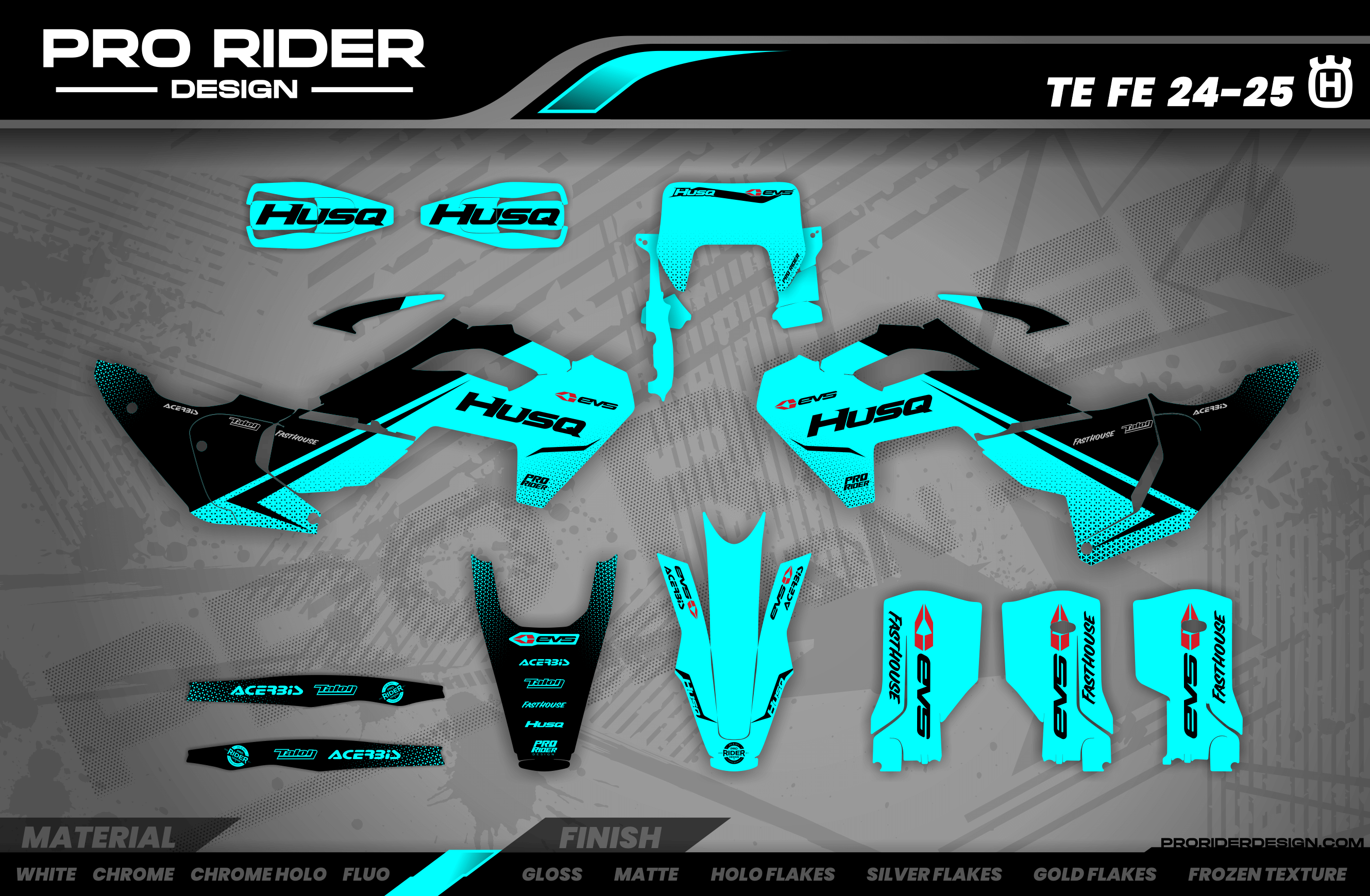 Graphic kit HUSQVARNA EVS TEAL
