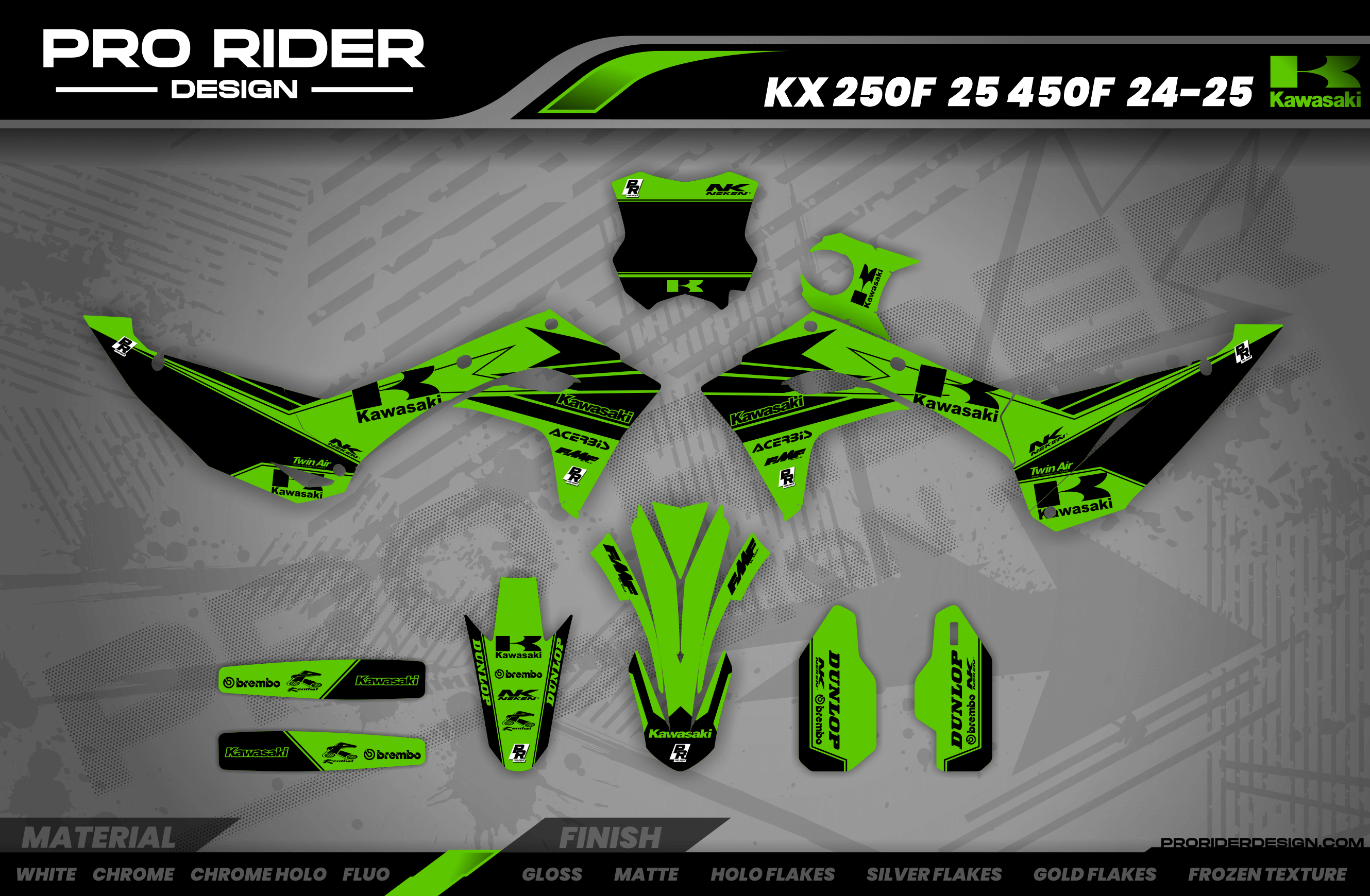 Kawasaki Graphics FACTORY NEKEN BLACK GREEN: Guaranteed quality