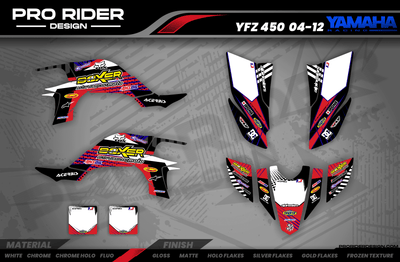Graphics Kit BOXER RED : Add value to your Motocross and Quad
