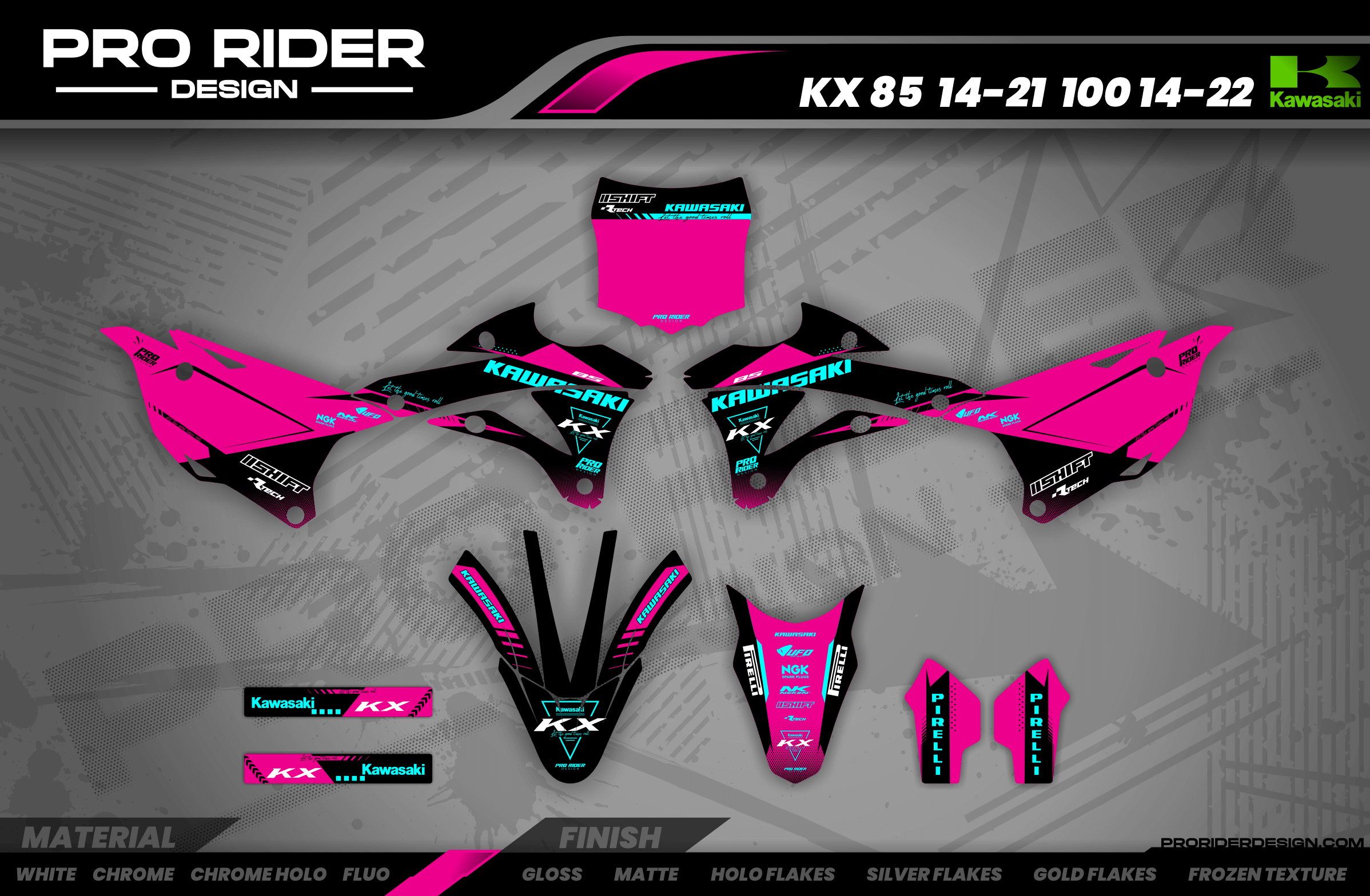 Graphics Kit LUCAS OIL PINK : The best kit for your bike