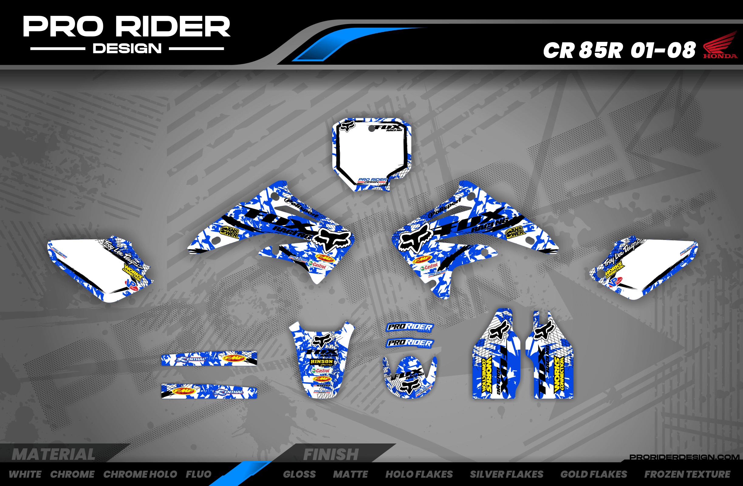 Graphics Kit FOX CAMO BLUE : amaze your friends with an original design
