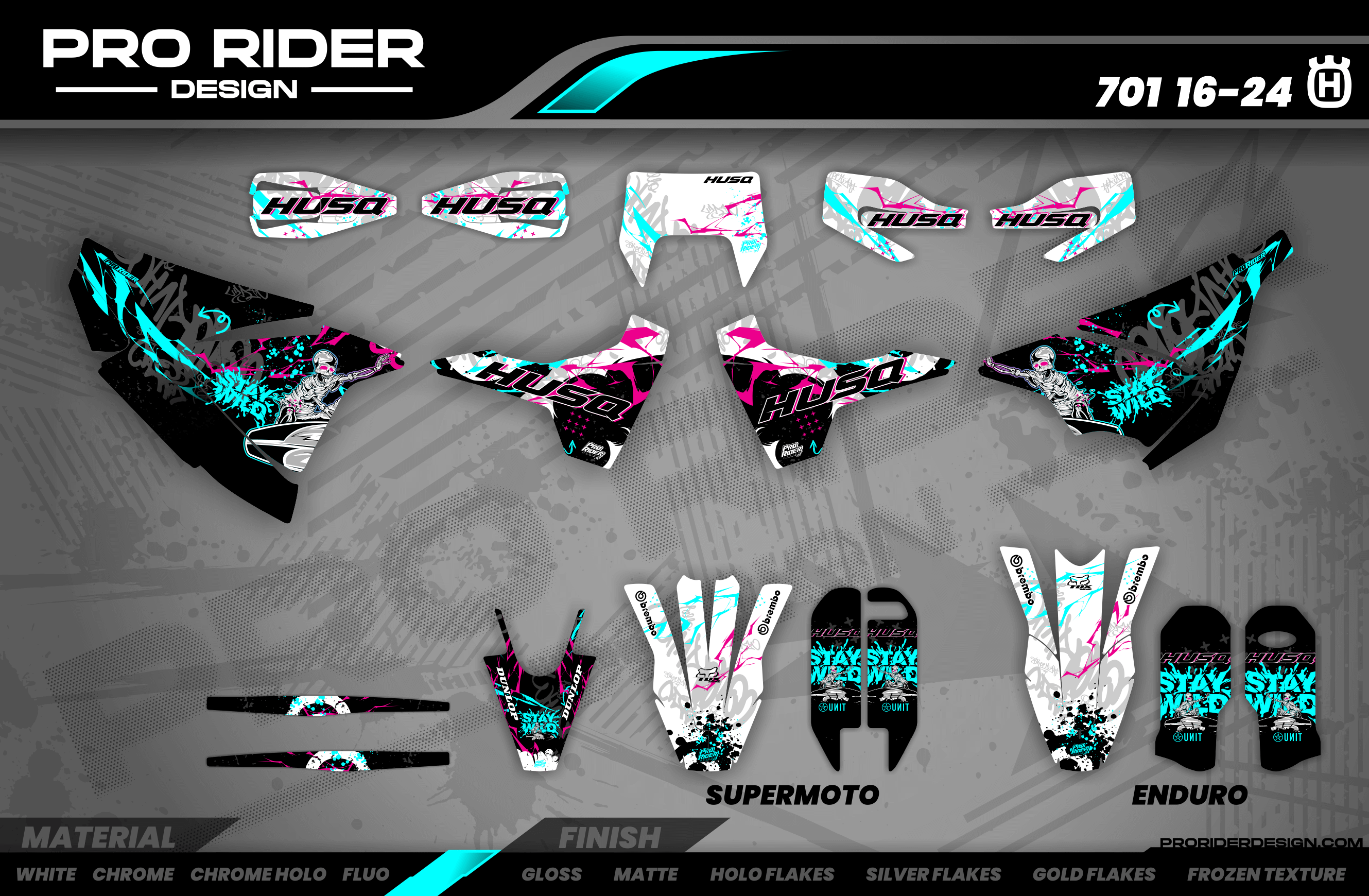 WILD SUMMER 701 Husqvarna Full Graphics Kit