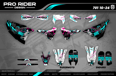 WILD SUMMER 701 Husqvarna Full Graphics Kit