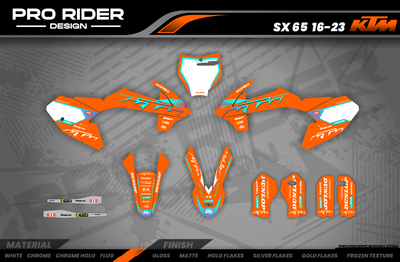 KTM Graphics SX XC SXF XCF EXC.. | Shadow Edition | Orange teal