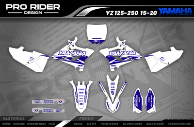 YZ YZF TTR PW Custom Graphics YAMAHA Speed Blocks - WHITE