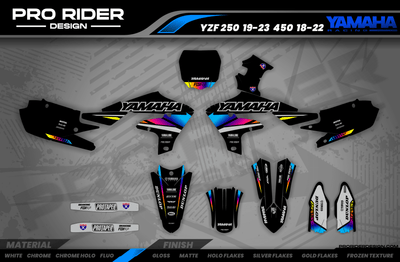 YZ YZF TTR PW Custom Graphics YAMAHA Speed Blocks - BLACK