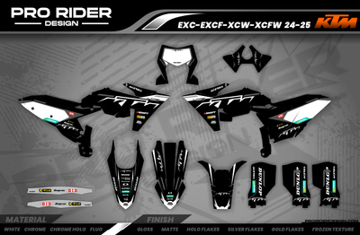 KTM Graphics SX XC SXF XCF EXC.. | Shadow Edition | Black white