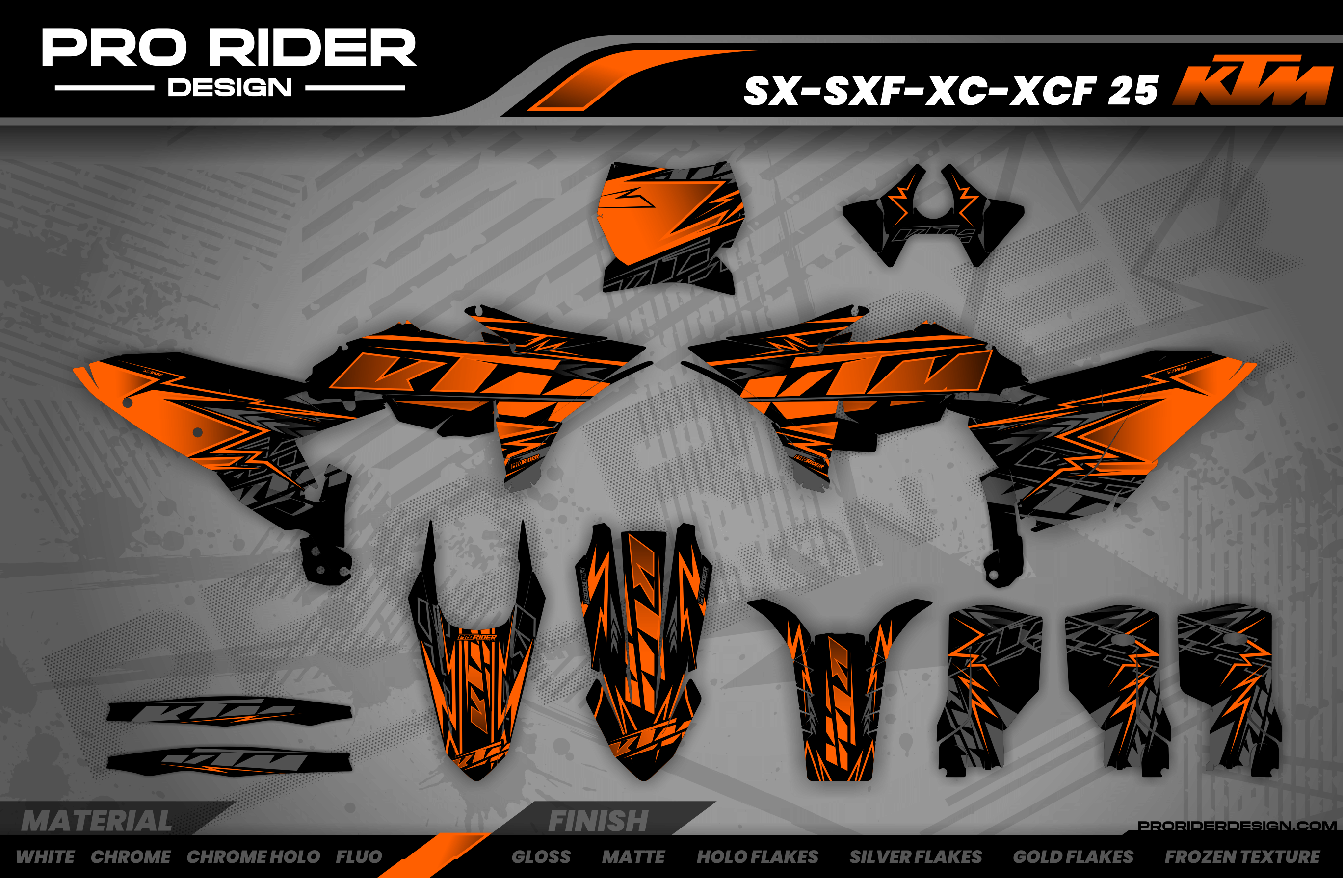 KTM Graphics ORANGE BOLD EFFECT
