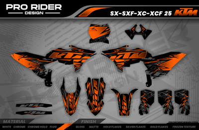 KTM Graphics ORANGE BOLD EFFECT