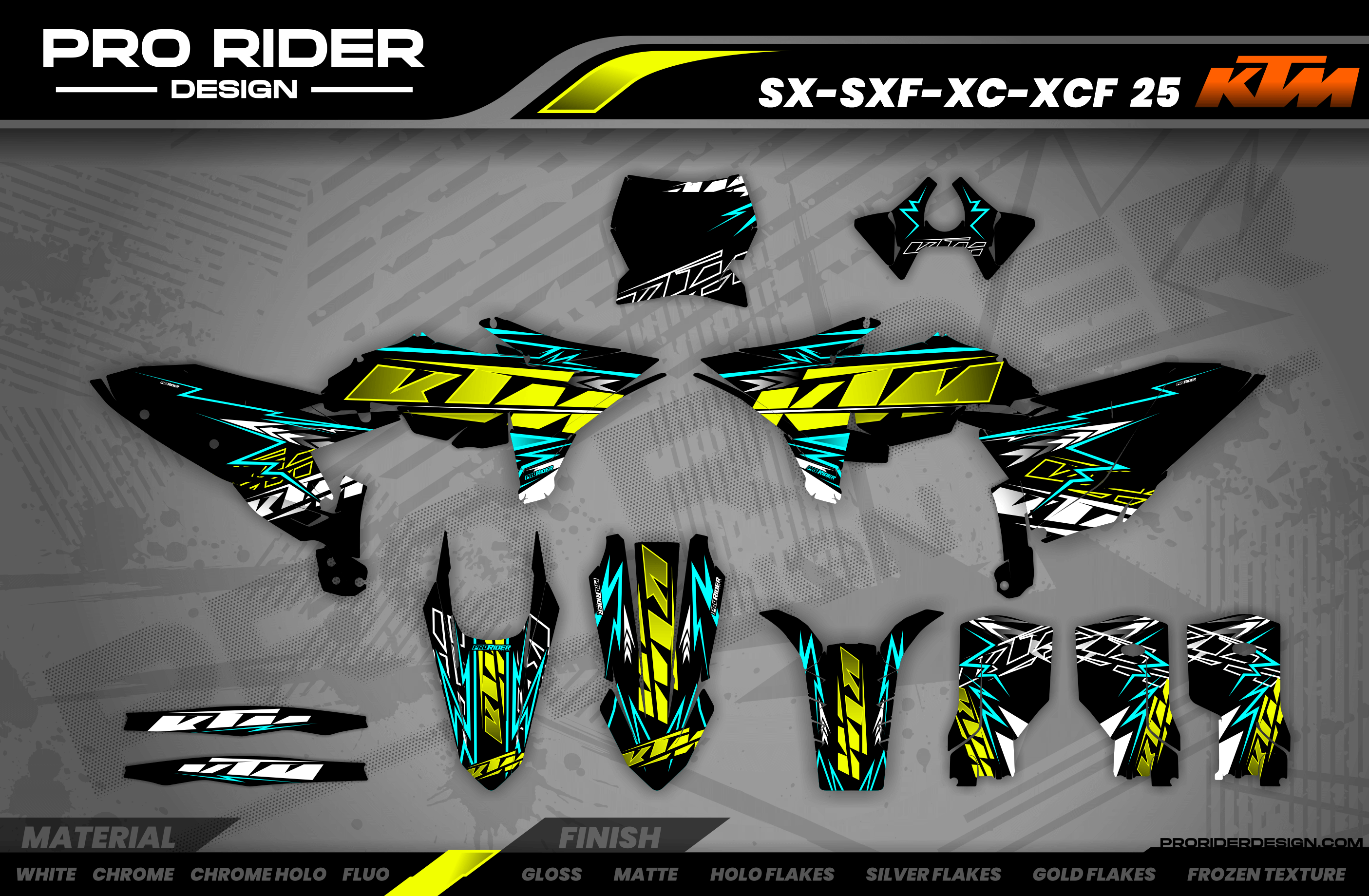KTM Graphics TEAL BOLD EFFECT