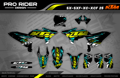 KTM Graphics TEAL BOLD EFFECT