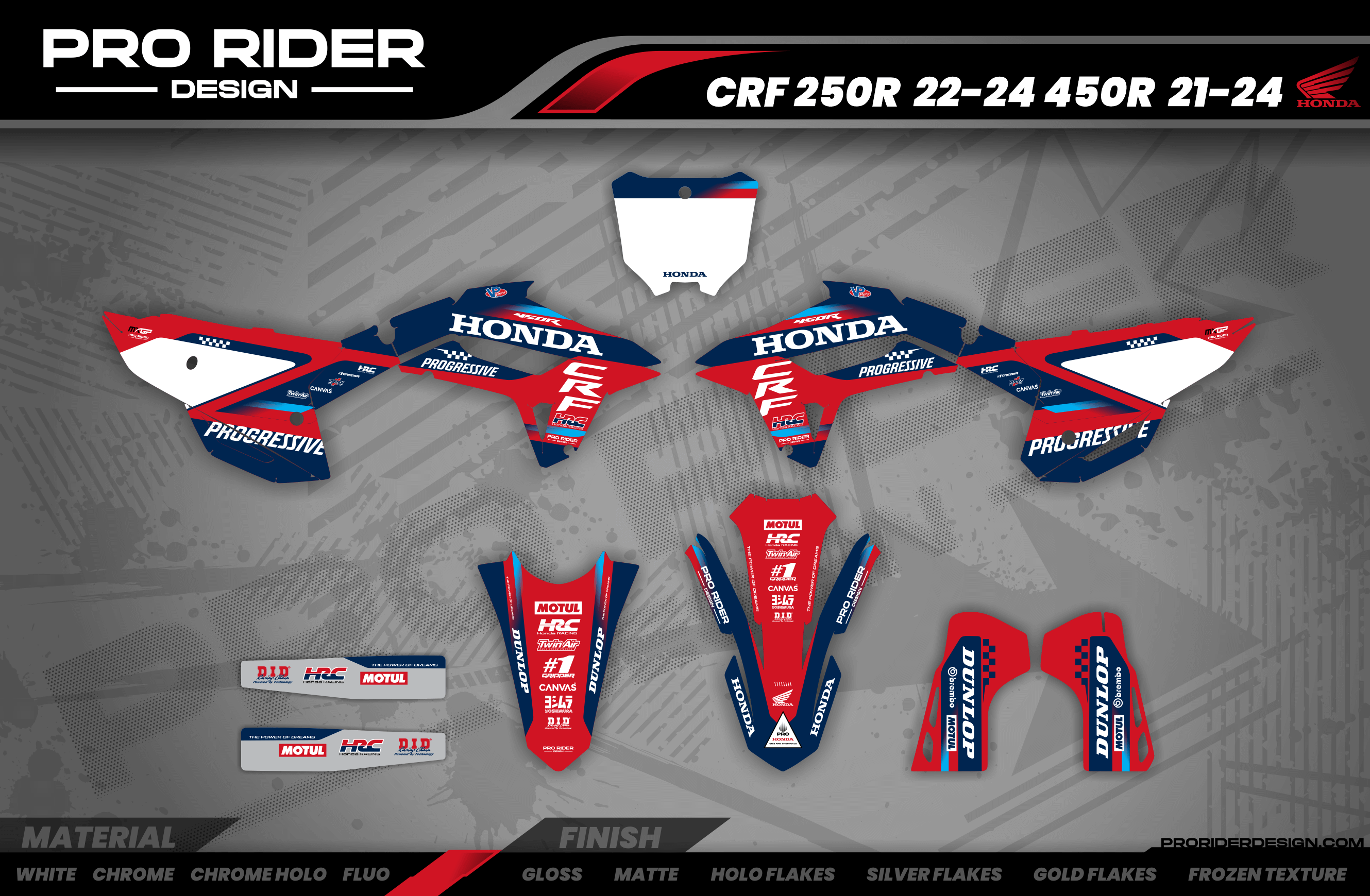 HONDA Custom Graphics Motocross TEAM HRC PROGRESSIVE | RED