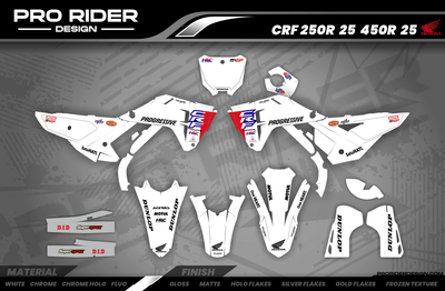HONDA custom Graphics Motocross HRC SMX Team PROGRESSIVE | WHITE