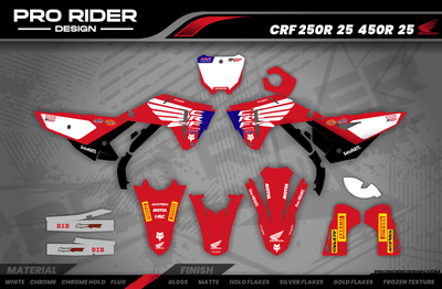 Custom Graphics Motocross HONDA | HRC RED WINGS