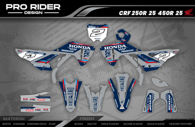 HONDA Custom Graphics Motocross TEAM HRC PROGRESSIVE | BLUE & GREY