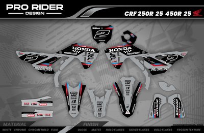 HONDA Custom Graphics Motocross TEAM HRC PROGRESSIVE | BLACK & GREY