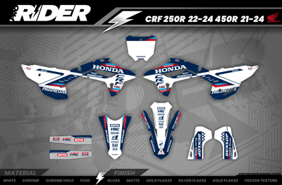 HONDA Custom Graphics Motocross TEAM HRC PROGRESSIVE | BLUE & WHITE
