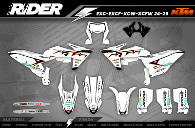 KTM Graphics SX XC SXF XCF EXC.. | Shadow Edition | White & black