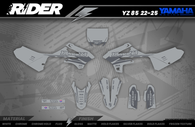 YZ YZF TTR PW Custom Graphics YAMAHA Speed Blocks - GREY