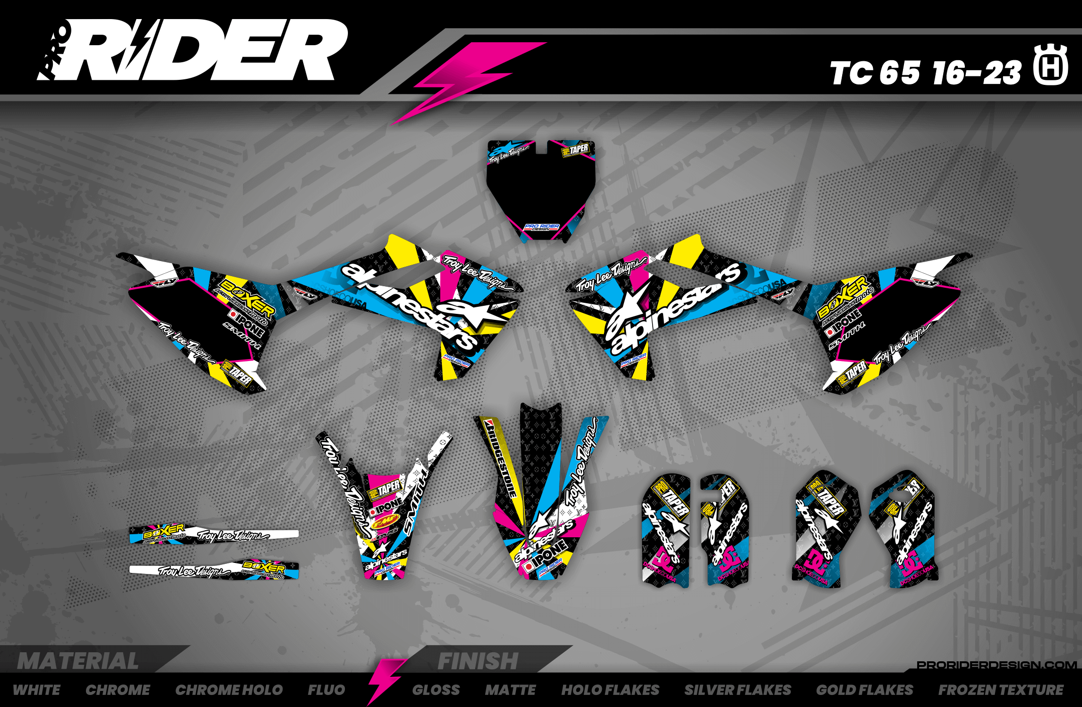 Graphics Kit ALPINESTARS MULTI : Design designed for your Motocross
