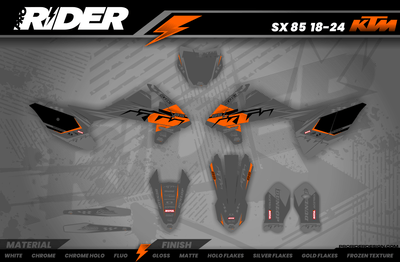 KTM Graphics SX XC SXF XCF EXC.. - ProLine Grey/orange