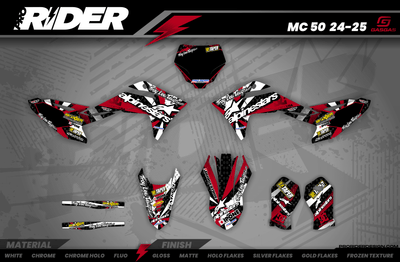 Graphics Kit ALPINESTARS RED : Design designed for your Motocross