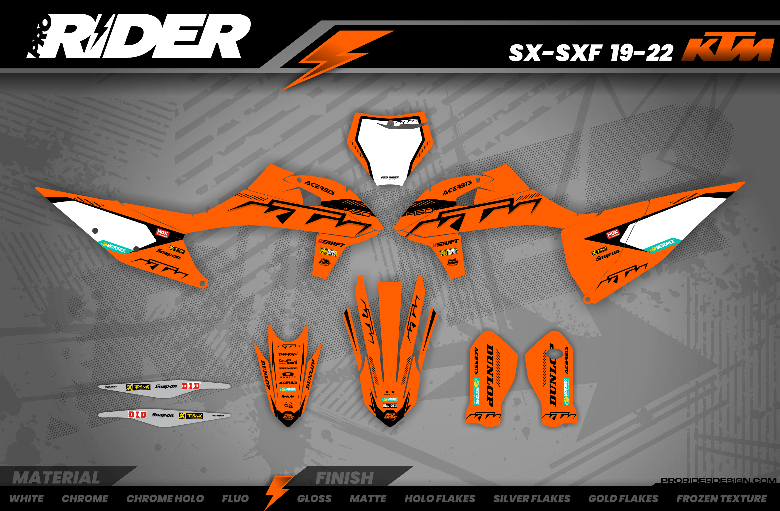 KTM Graphics SX XC SXF XCF EXC.. | Shadow Edition | Orange black