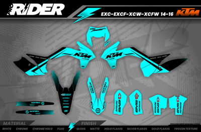 KTM Graphics Kit EVS TEAL