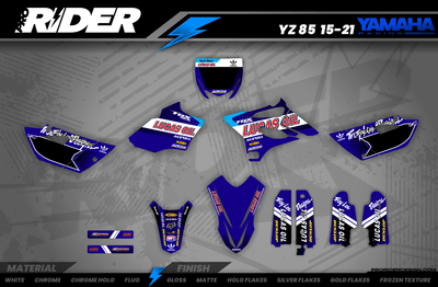 Graphics Kit LUCAS OIL BLUE : The best kit for your bike