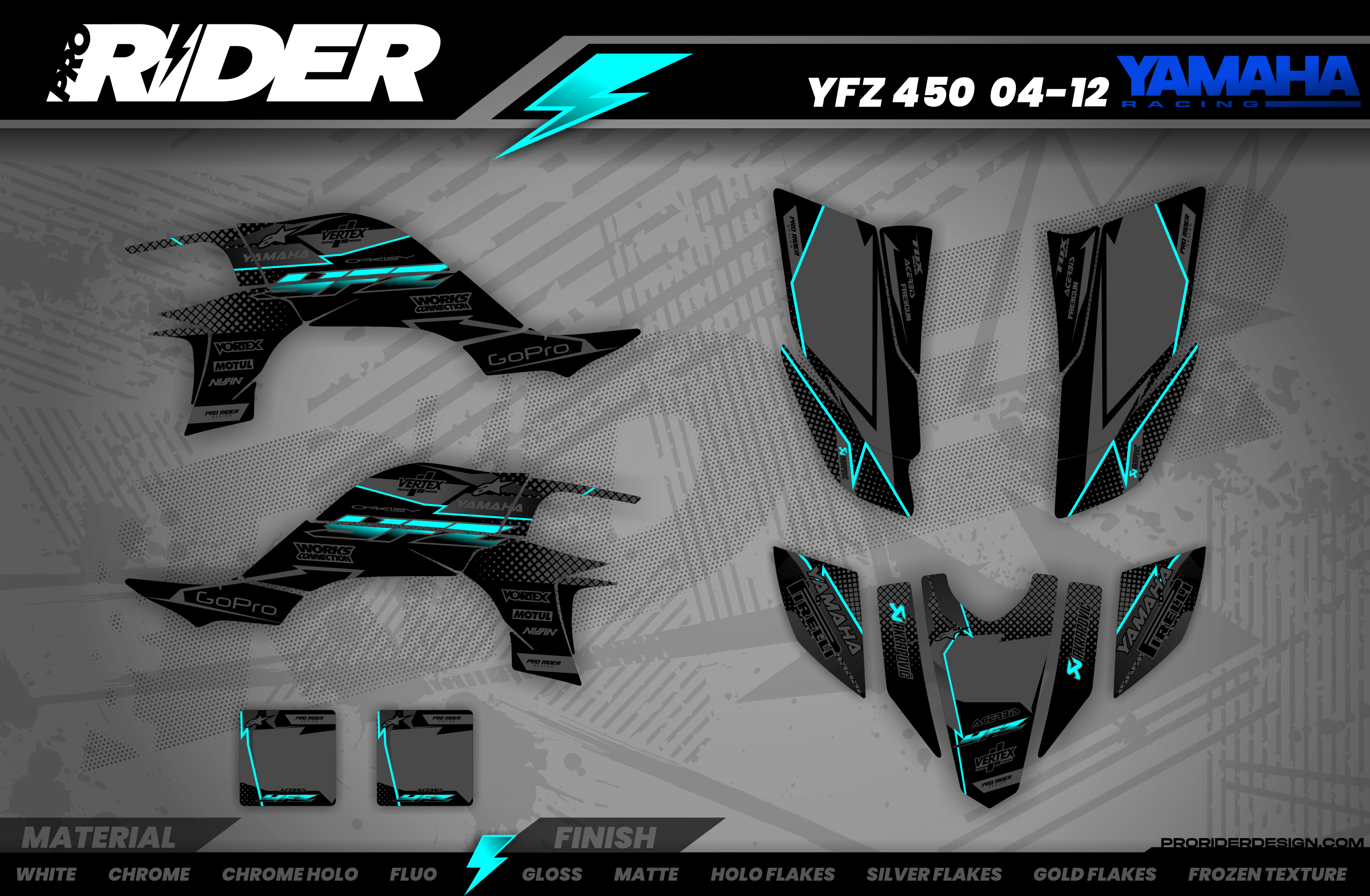 Yamaha graphics KIT FMRFACTORY DARK CYAN