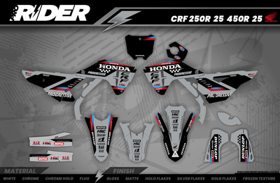 HONDA Custom Graphics Motocross TEAM HRC PROGRESSIVE | BLACK & GREY