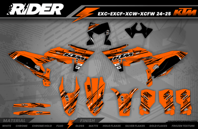 KTM Graphics Kit JUST1 ORANGE