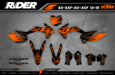 KTM Graphics ORANGE BOLD EFFECT