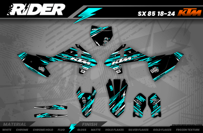 KTM Graphics Kit JUST1 TEAL