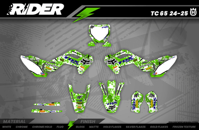 Graphics Kit FOX CAMO GREEN : amaze your friends with an original design