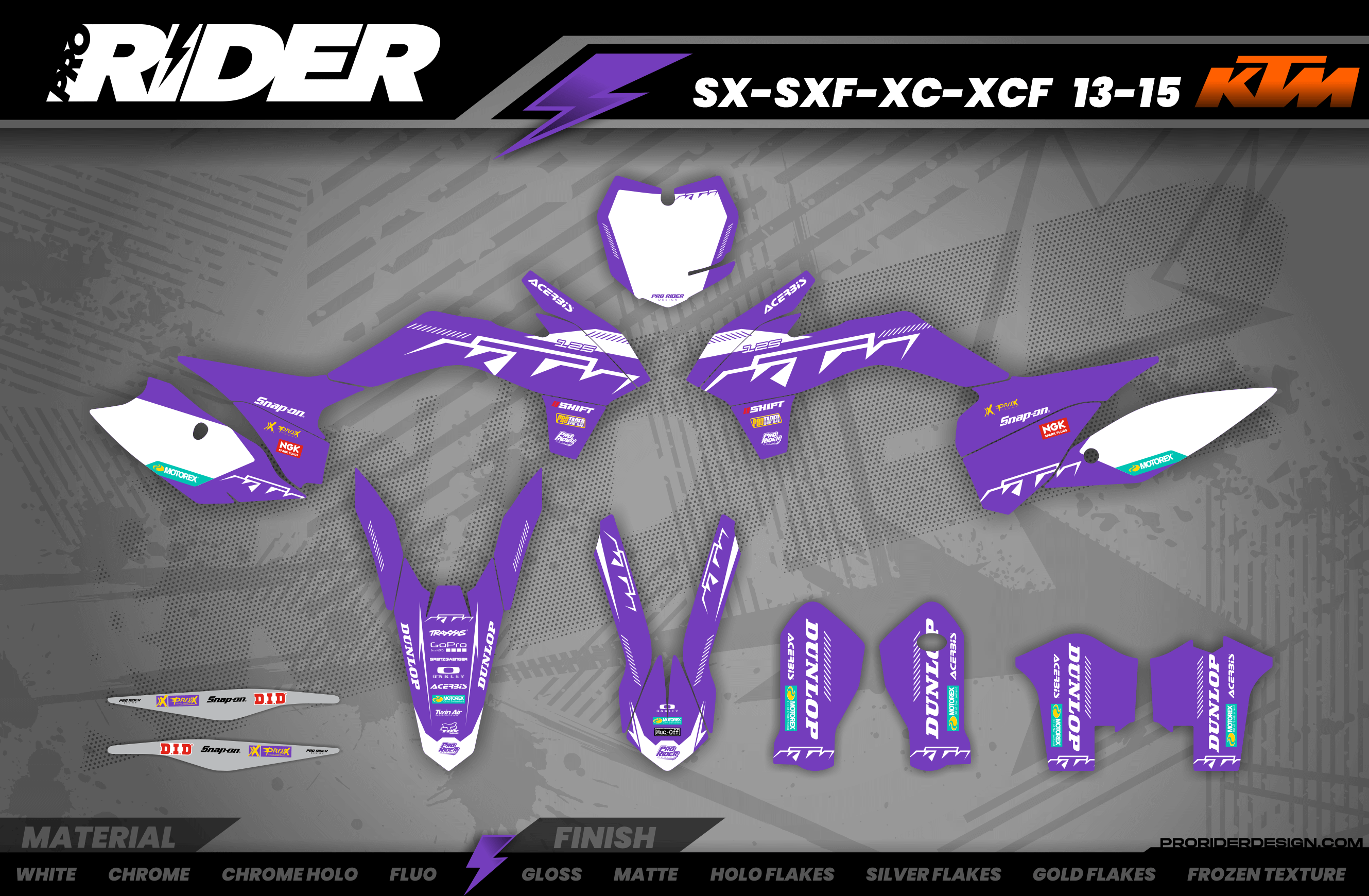 KTM Graphics SX XC SXF XCF EXC.. | Shadow Edition | Purple