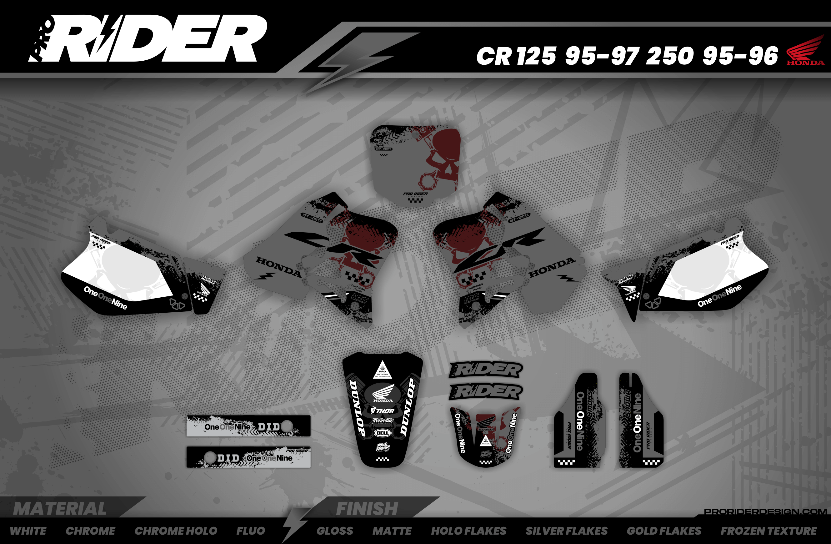 Graphics Kit HONDA Adrenaline Rush GREY