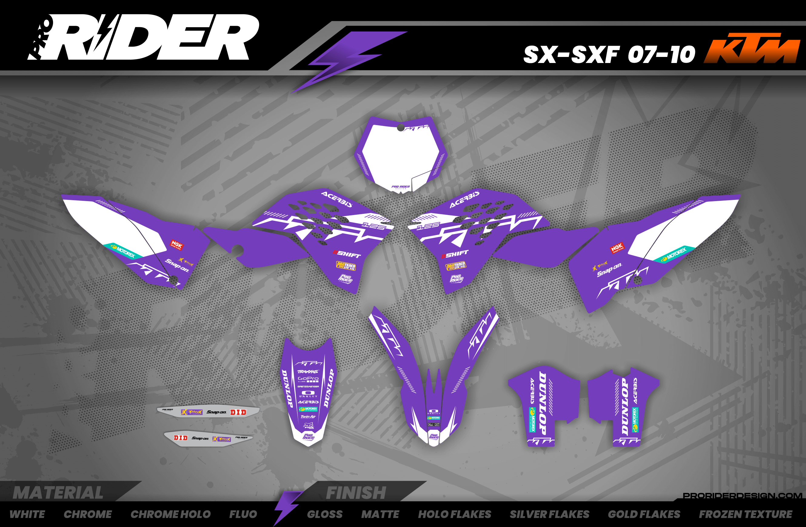 KTM Graphics SX XC SXF XCF EXC.. | Shadow Edition | Purple