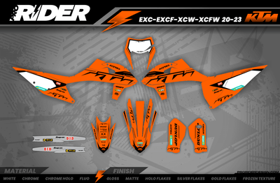 KTM Graphics SX XC SXF XCF EXC.. | Shadow Edition | Orange black