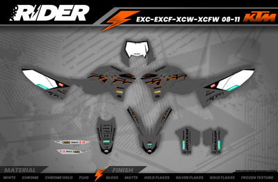 KTM Graphics SX XC SXF XCF EXC.. | Shadow Edition | Grey black